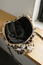 Leopard Print Faux Fur Clutch Avalabel