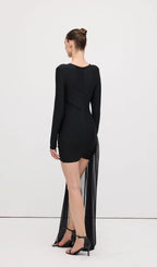 rebecca black Asymmetrical With rhinestone Embellishments Mini Dress Avalabel