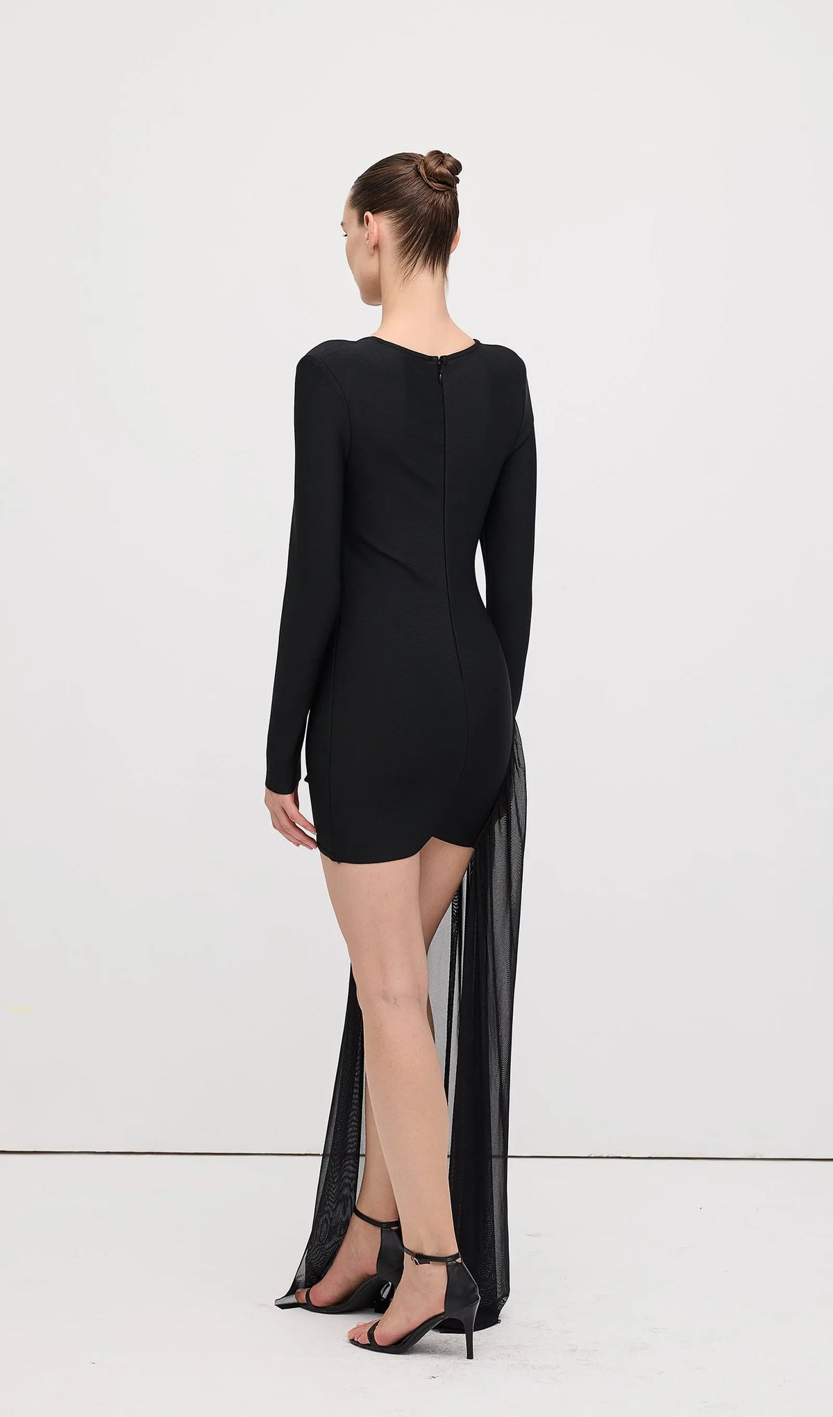rebecca black Asymmetrical With rhinestone Embellishments Mini Dress Avalabel