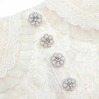 quintina Cream Floral Lace Mini Dress Avalabel