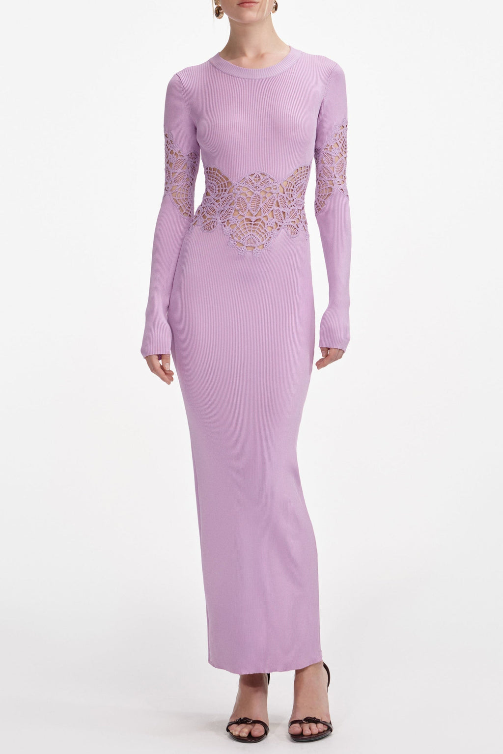 Blanche Pink Viscose Knit Cut Out Maxi Dress Avalabel