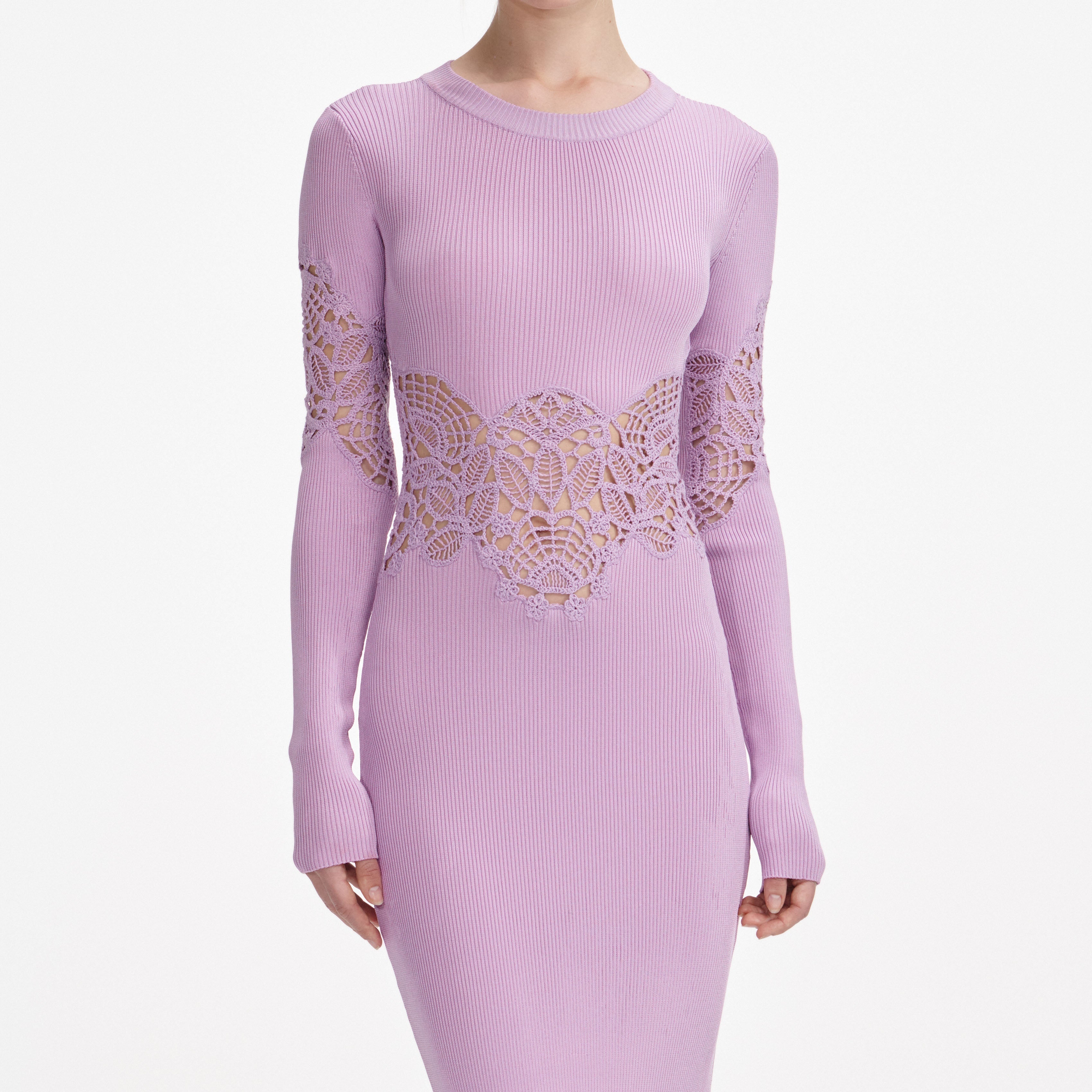 Blanche Pink Viscose Knit Cut Out Maxi Dress Avalabel