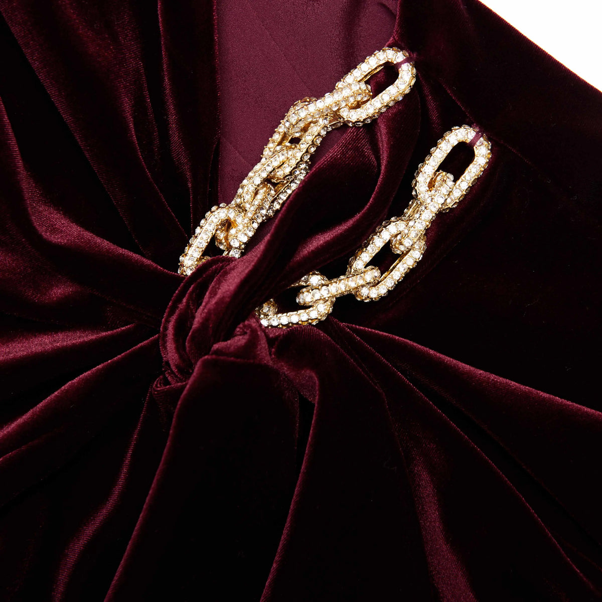 yvette Burgundy Velvet Embellished Mini Dress Avalabel