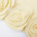 ophelia Yellow Crepe 3D Flower Mini Dress Avalabel