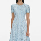 valerie Blue Lace Embellished Midi Dress Avalabel