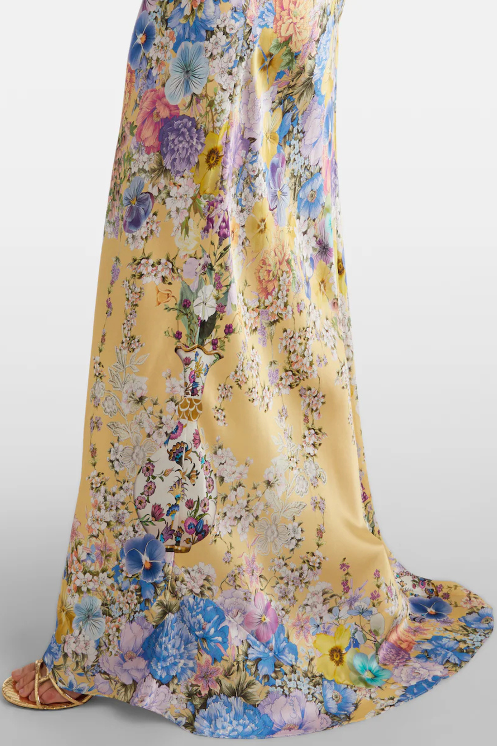 Aether Floral Ruffle Print Maxi Dress Avalabel