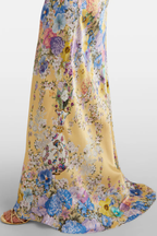 Aether Floral Ruffle Print Maxi Dress Avalabel