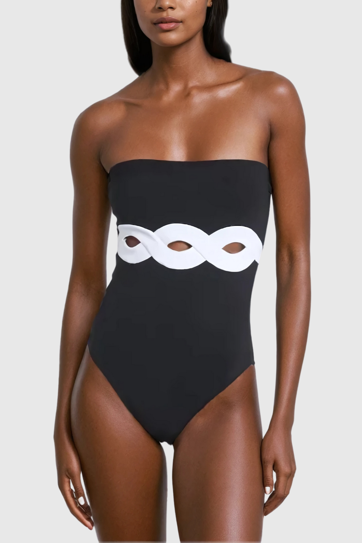 Odelette Strapless Cutout One Piece Swimsuit Avalabel