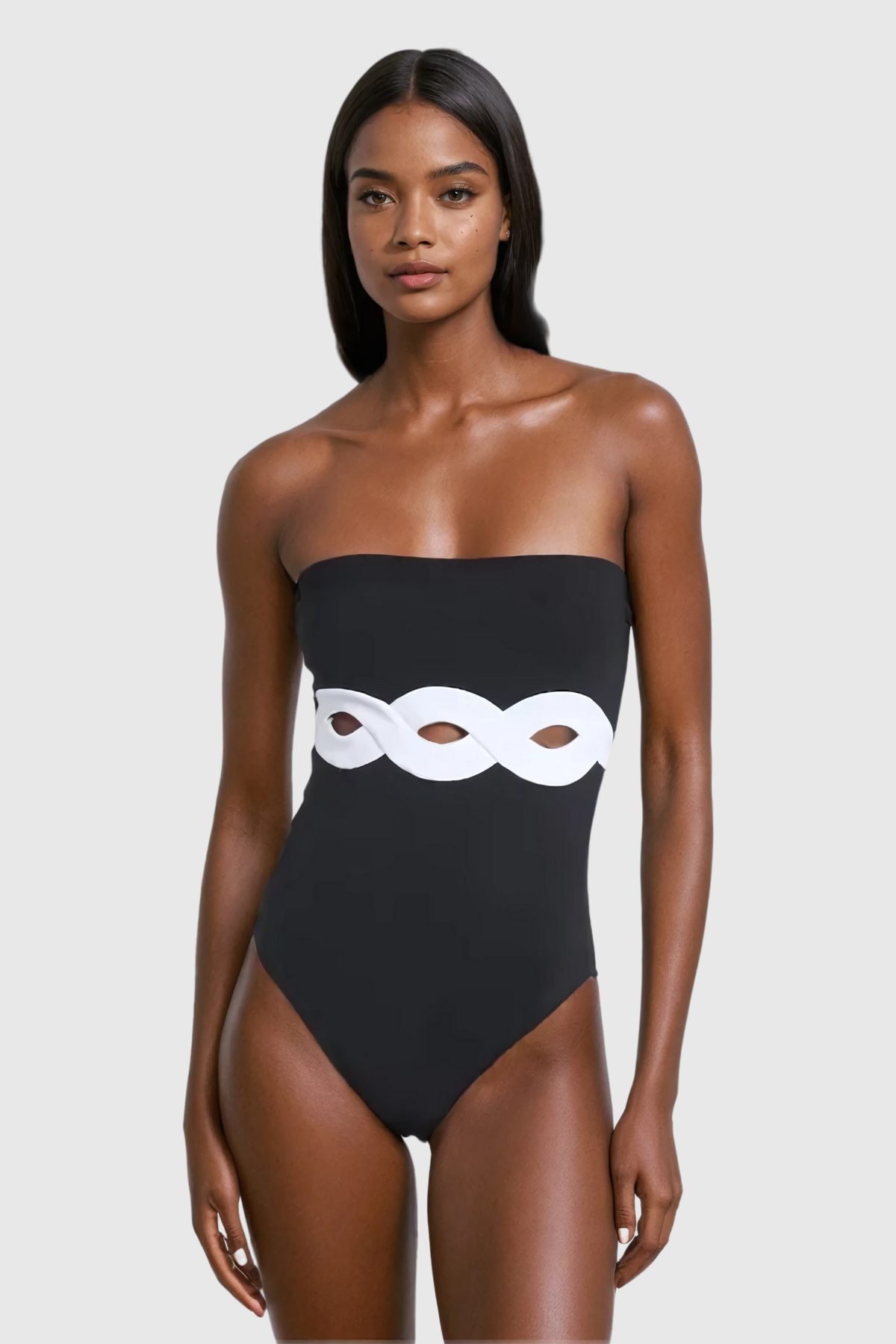 Odelette Strapless Cutout One Piece Swimsuit Avalabel