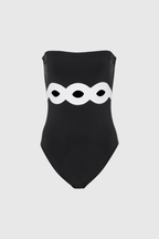 Odelette Strapless Cutout One Piece Swimsuit Avalabel