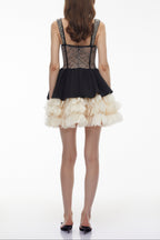 Bertha Black Sweetheart Rhinestone Mini Dress Avalabel