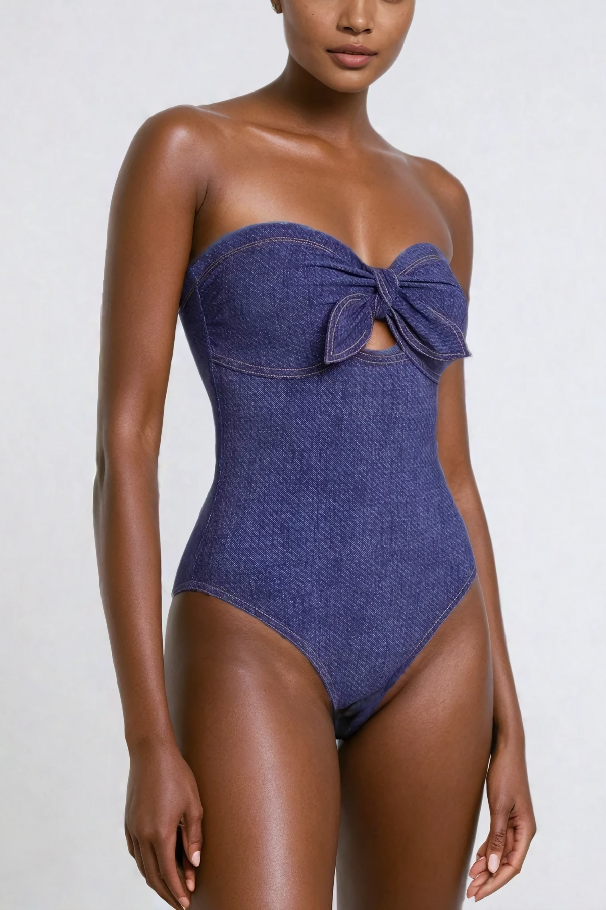 Michelle Strapless Cutout Bodycon Swimsuit Avalabel