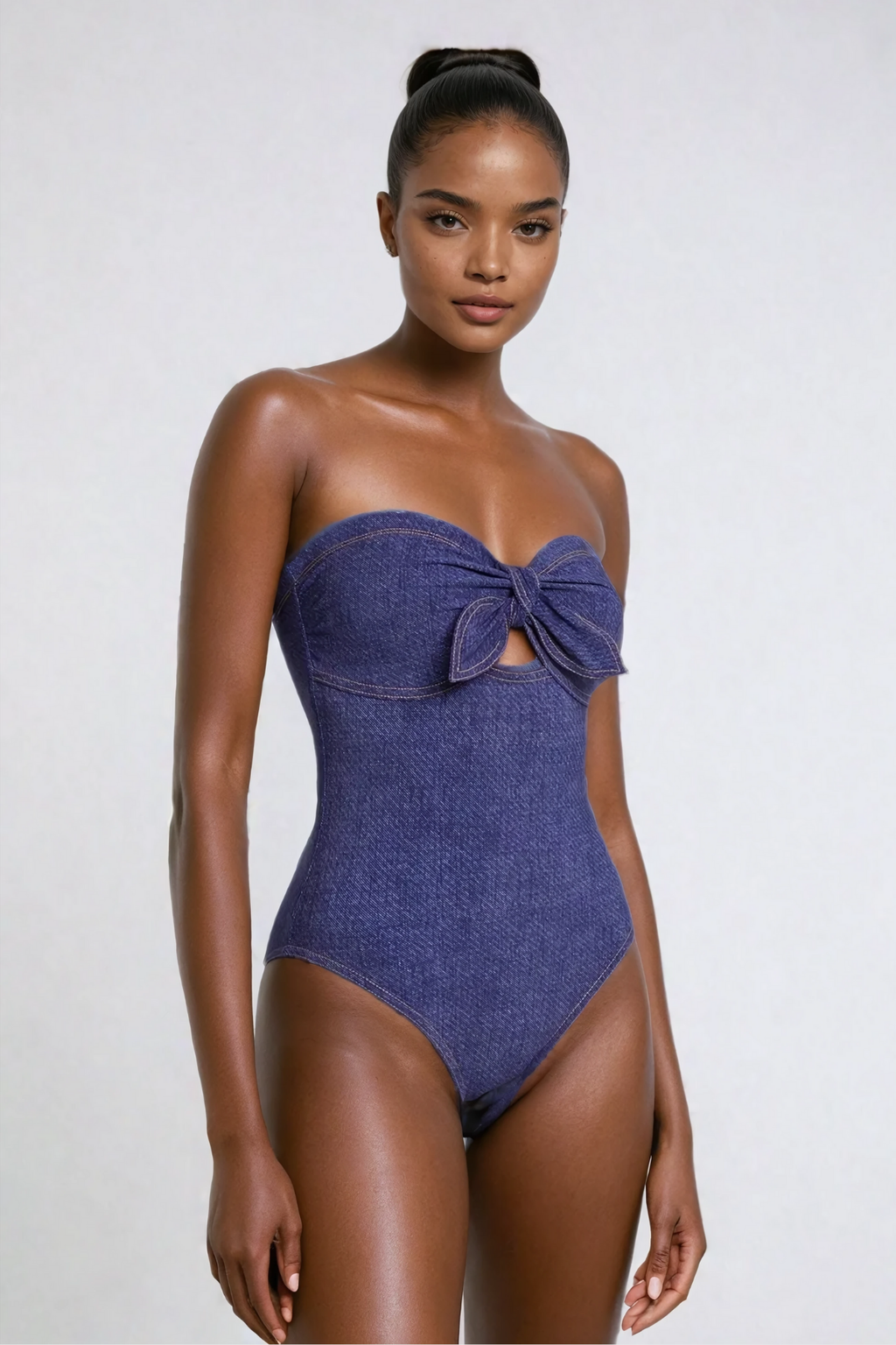 Michelle Strapless Cutout Bodycon Swimsuit Avalabel