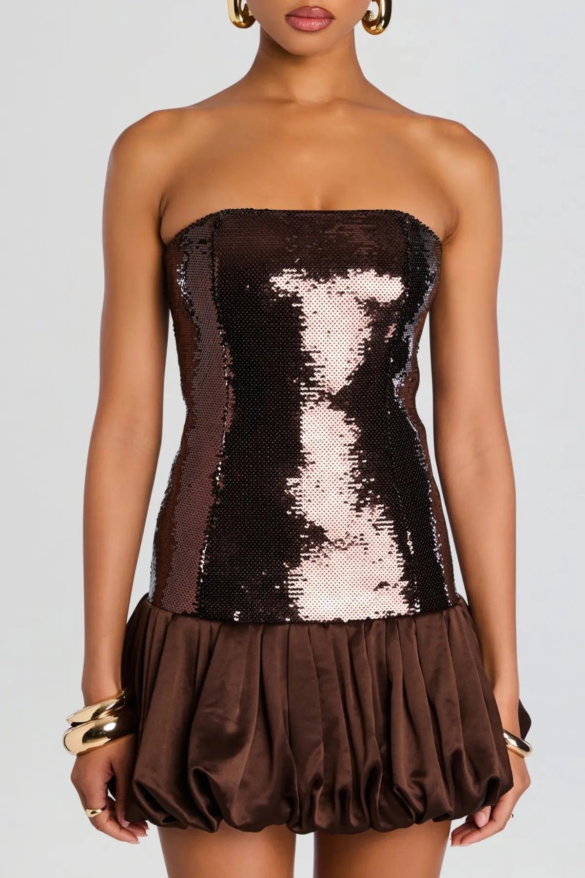 Anatole Sequin Strapless Mini Dress Avalabel