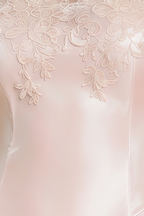Strapless Lace Trim Satin Top & Wide Leg Pant Co-ord Set poava