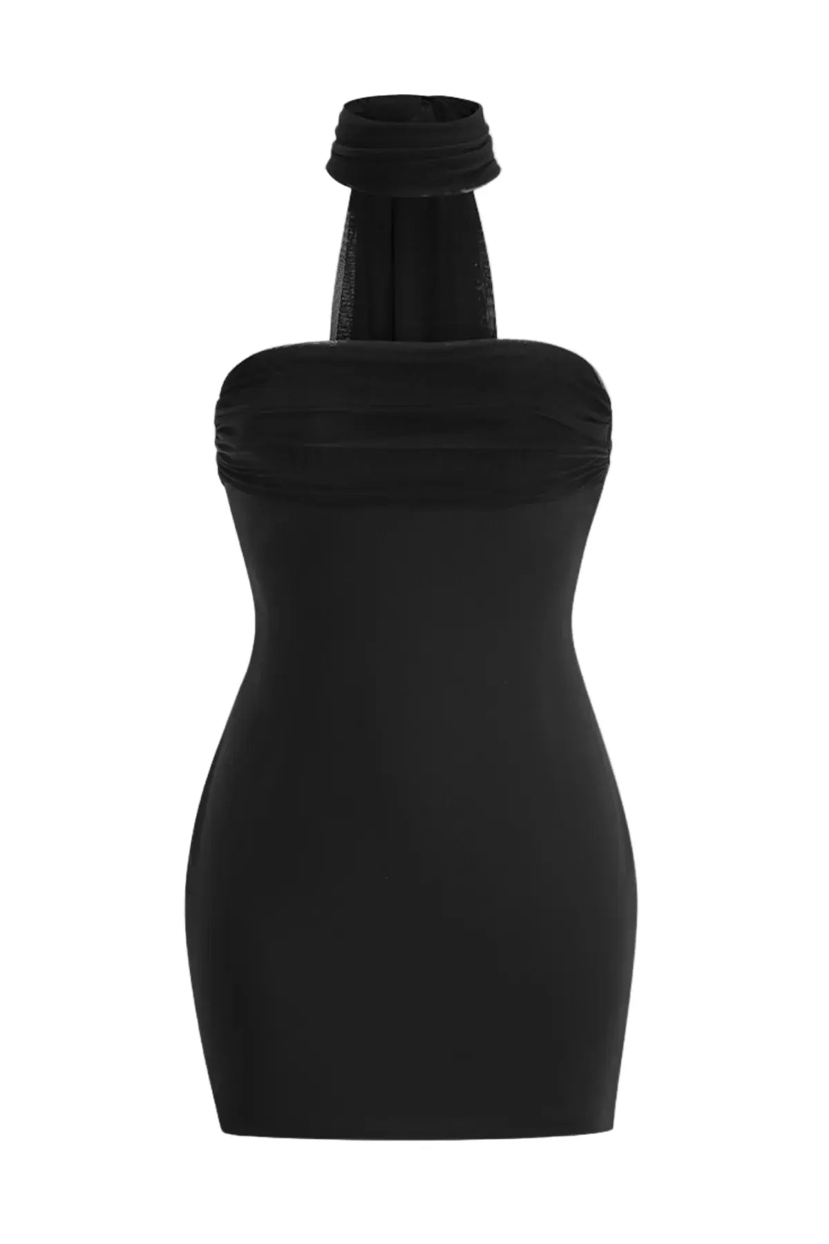 Asat Strapless Wrap Mini Dress - Black Avalabel