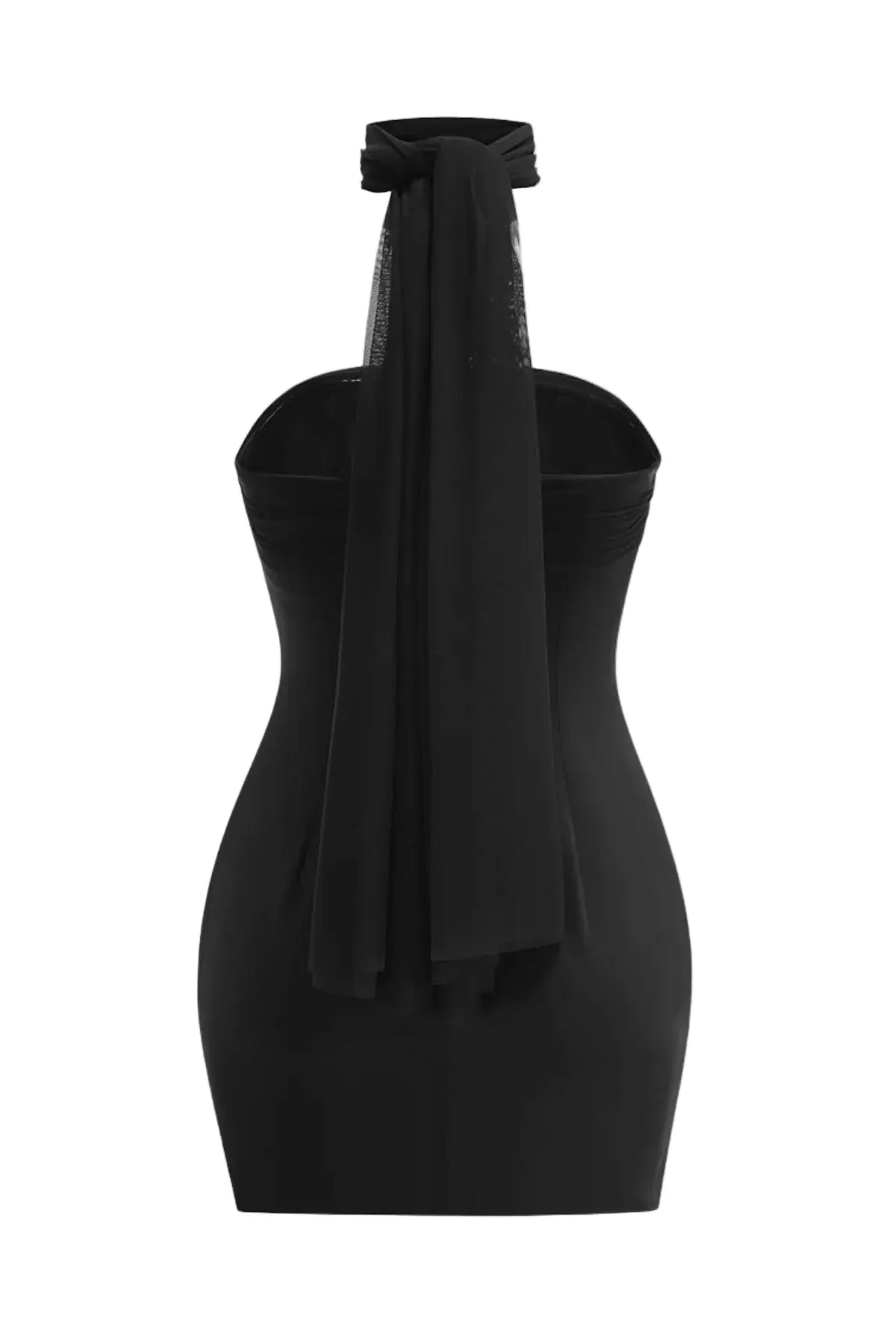 Asat Strapless Wrap Mini Dress - Black Avalabel