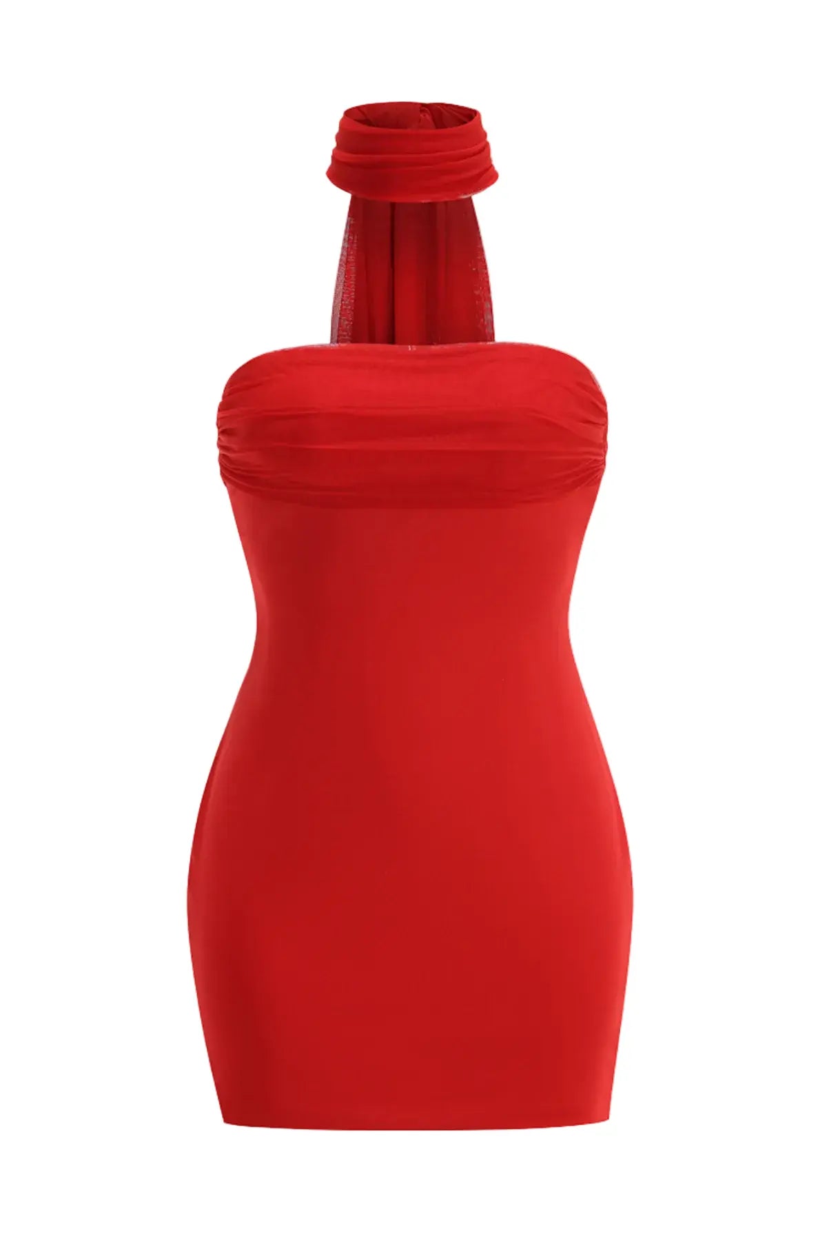 Asat Strapless Wrap Mini Dress - Red Avalabel