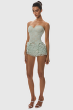 Atici Lace Strapless Corset - Green Avalabel