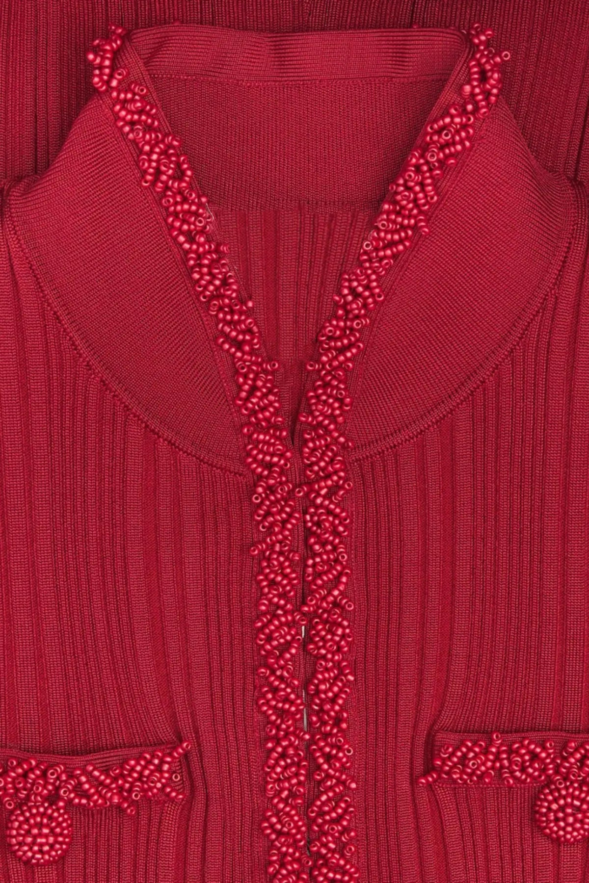 Austio Pearl Trim Knit Midi Dress Avalabel