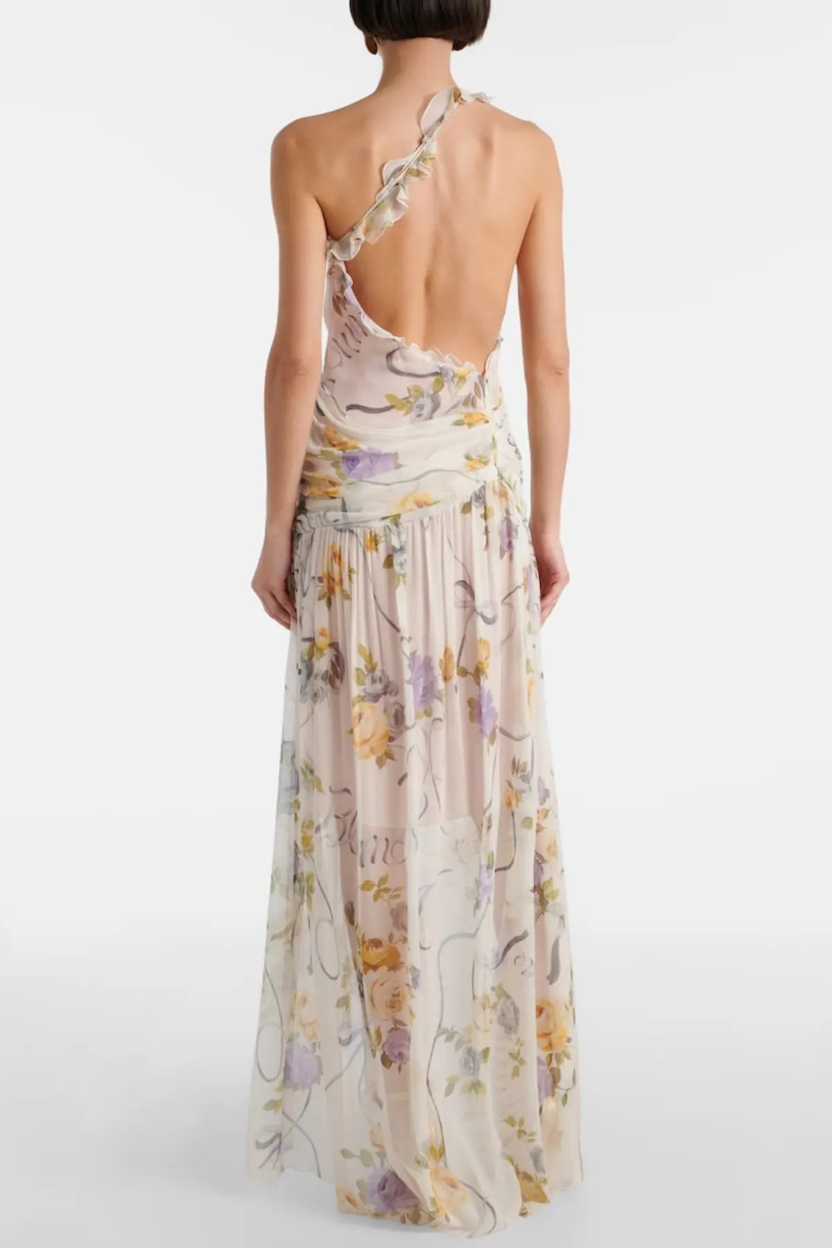 Azriel Floral Print One Shoulder Maxi Dress Avalabel