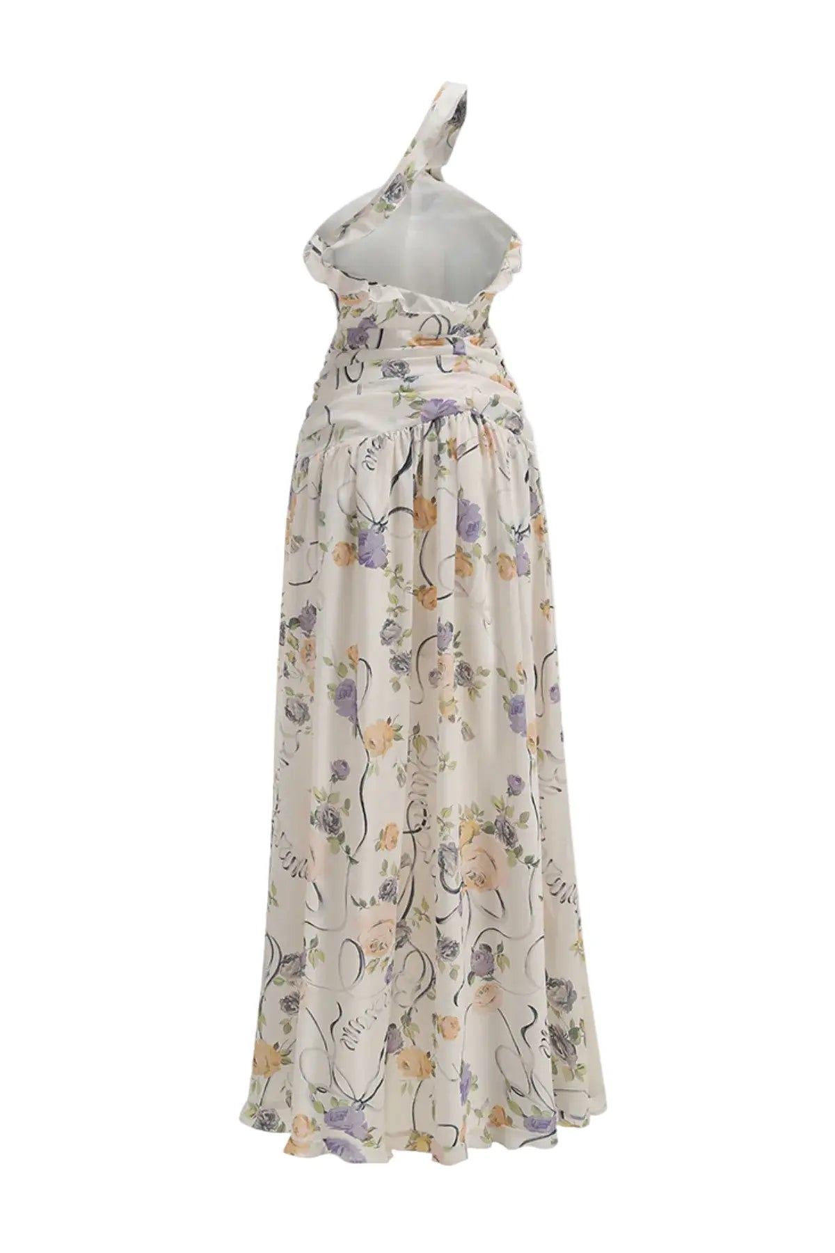 Azriel Floral Print One Shoulder Maxi Dress Avalabel