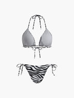 Zebra Striped Triangle Bikini Set Avalabel