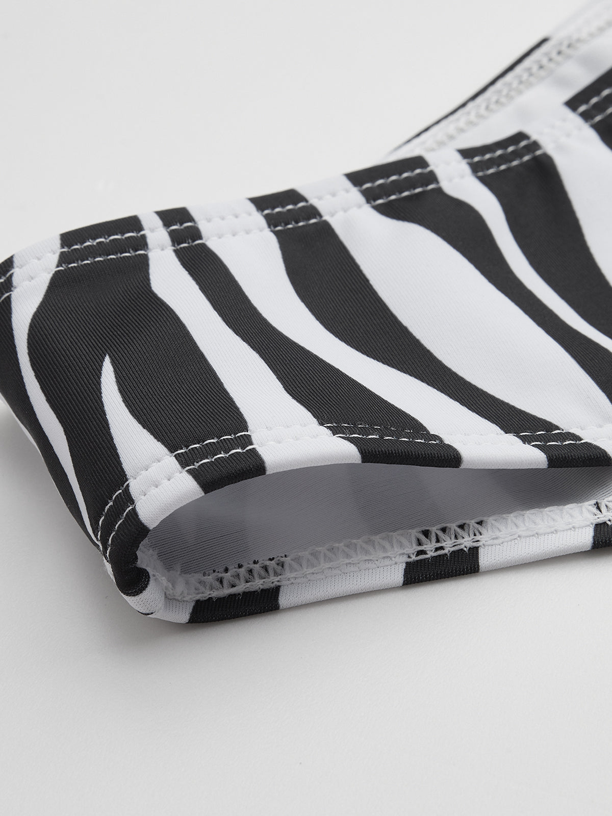 Zebra Striped Triangle Bikini Set Avalabel