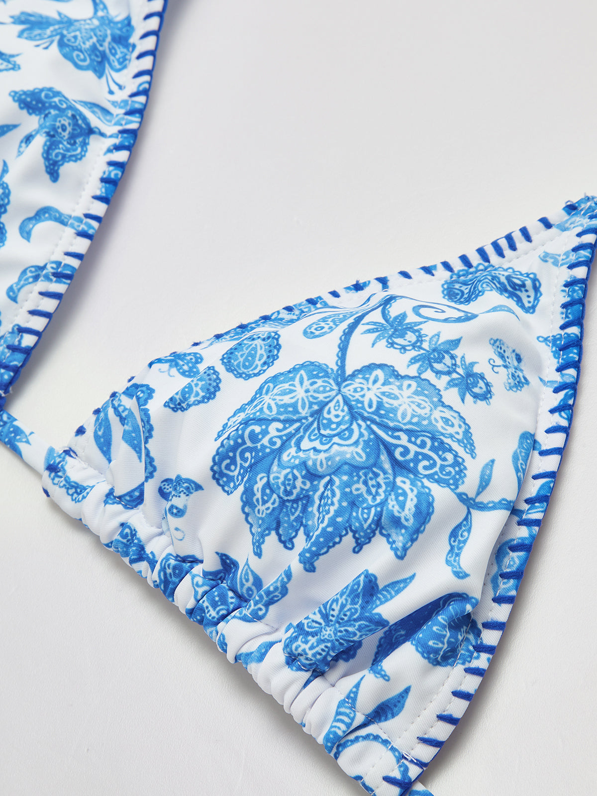 Printed Tasseled Adjustable Strap Bikini Set Avalabel