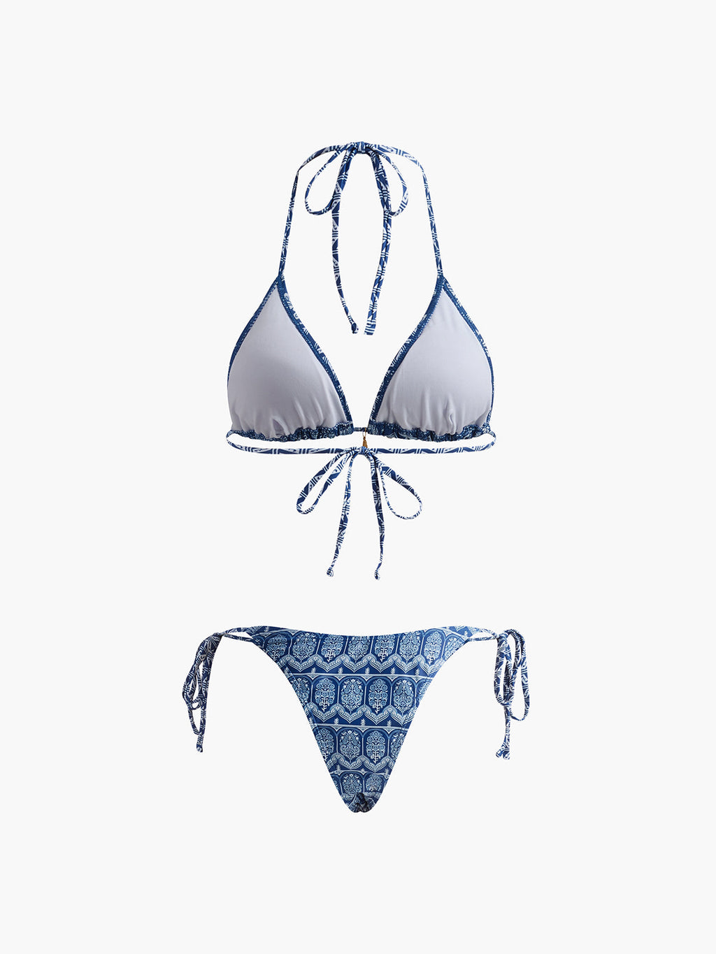 Printed Adjustable Strap Bikini Set Avalabel