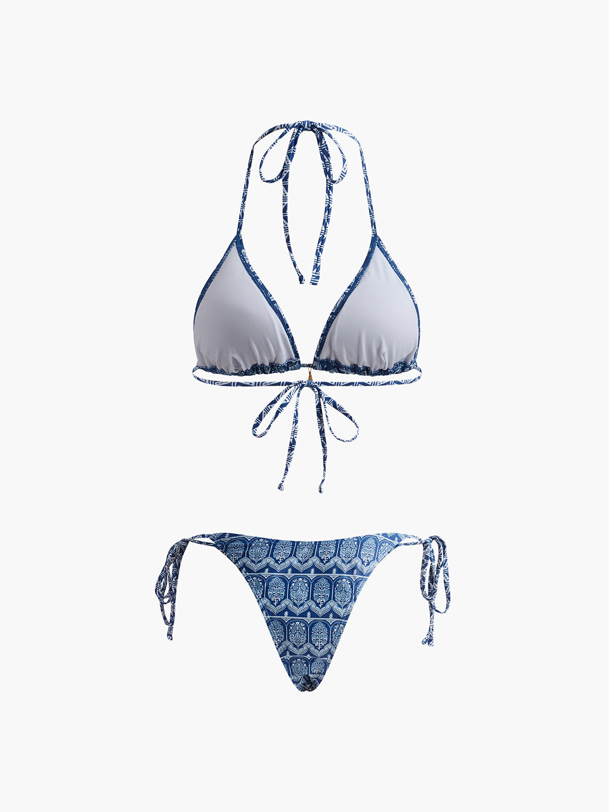 Printed Adjustable Strap Bikini Set Avalabel