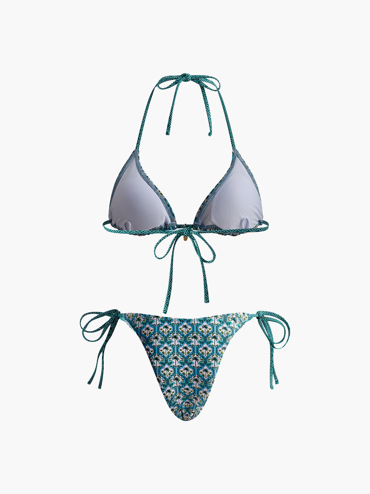 Printed Lace Bikini Set