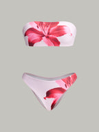 Floral Printed Bikini Bandeau and Chic Pareo Skirt Avalabel