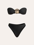 Gold Bikini Set and Stylish Pareo Avalabel