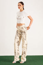 Balwinder Bleached Leopard Pants Avalabel