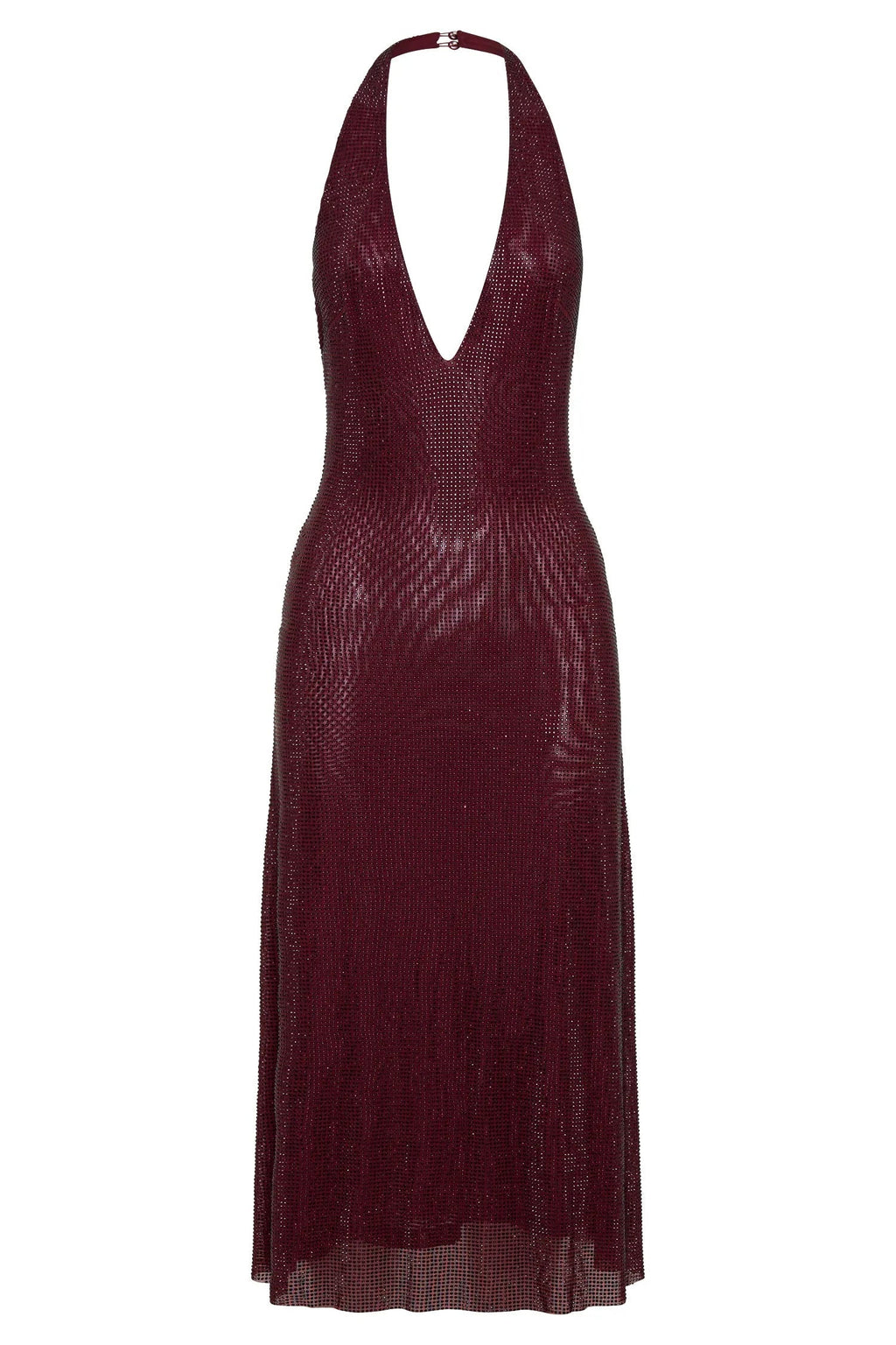 Diamond Halter Neck Midi Dress Avalabel