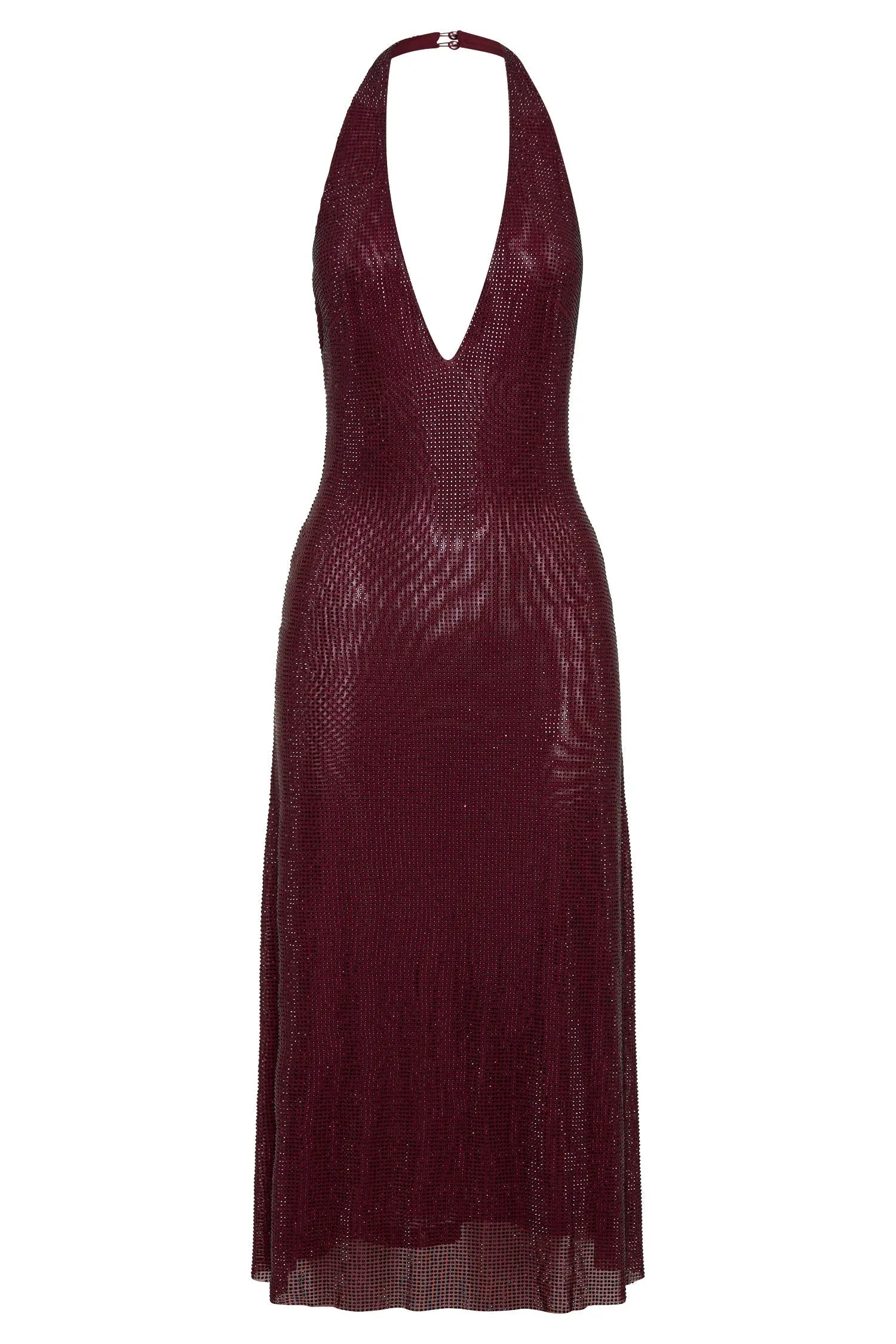 Diamond Halter Neck Midi Dress Avalabel