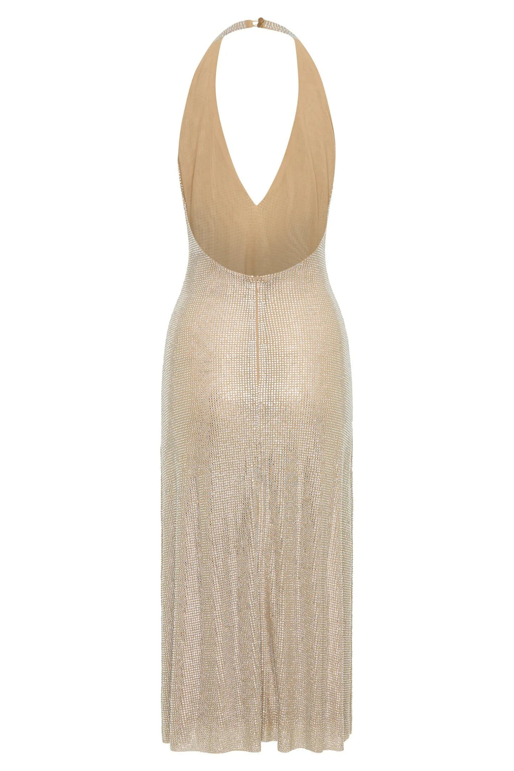 Diamond Halter Neck Midi Dress Avalabel
