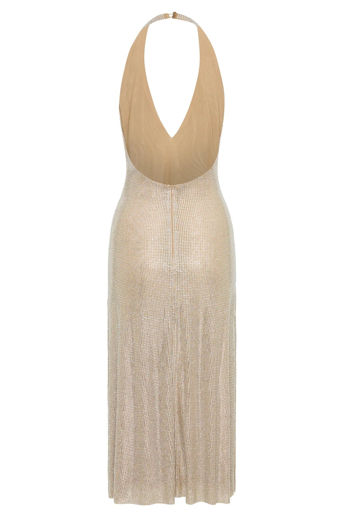 Diamond Halter Neck Midi Dress Avalabel