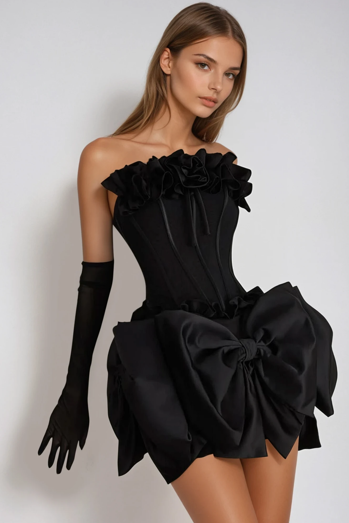 Patricia Flower Bow Corset Skirt Set Avalabel
