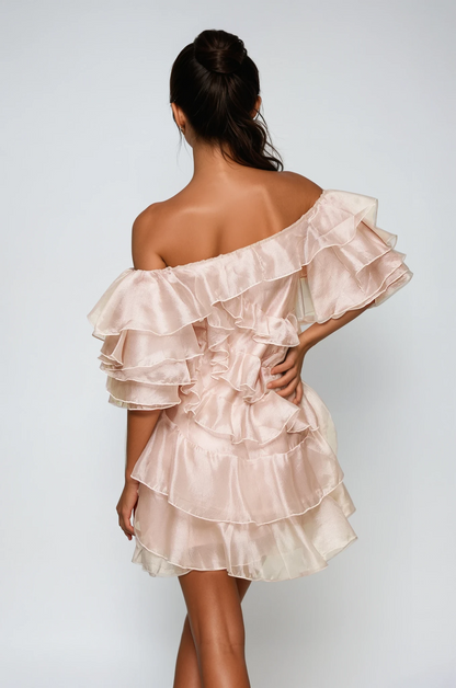 Blandine Ruffle Ruch Mini Dress