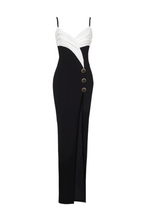 Bruna Two-Tone Split Maxi Bandage Dress Avalabel