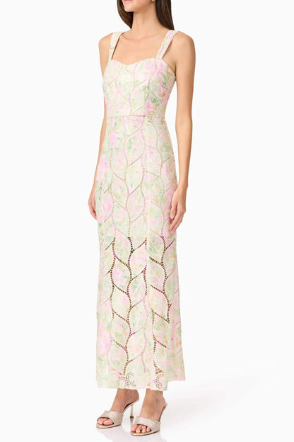 Karen Floral Maxi Dress in Multicolor