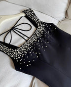 elise embellished mini dress Avalabel