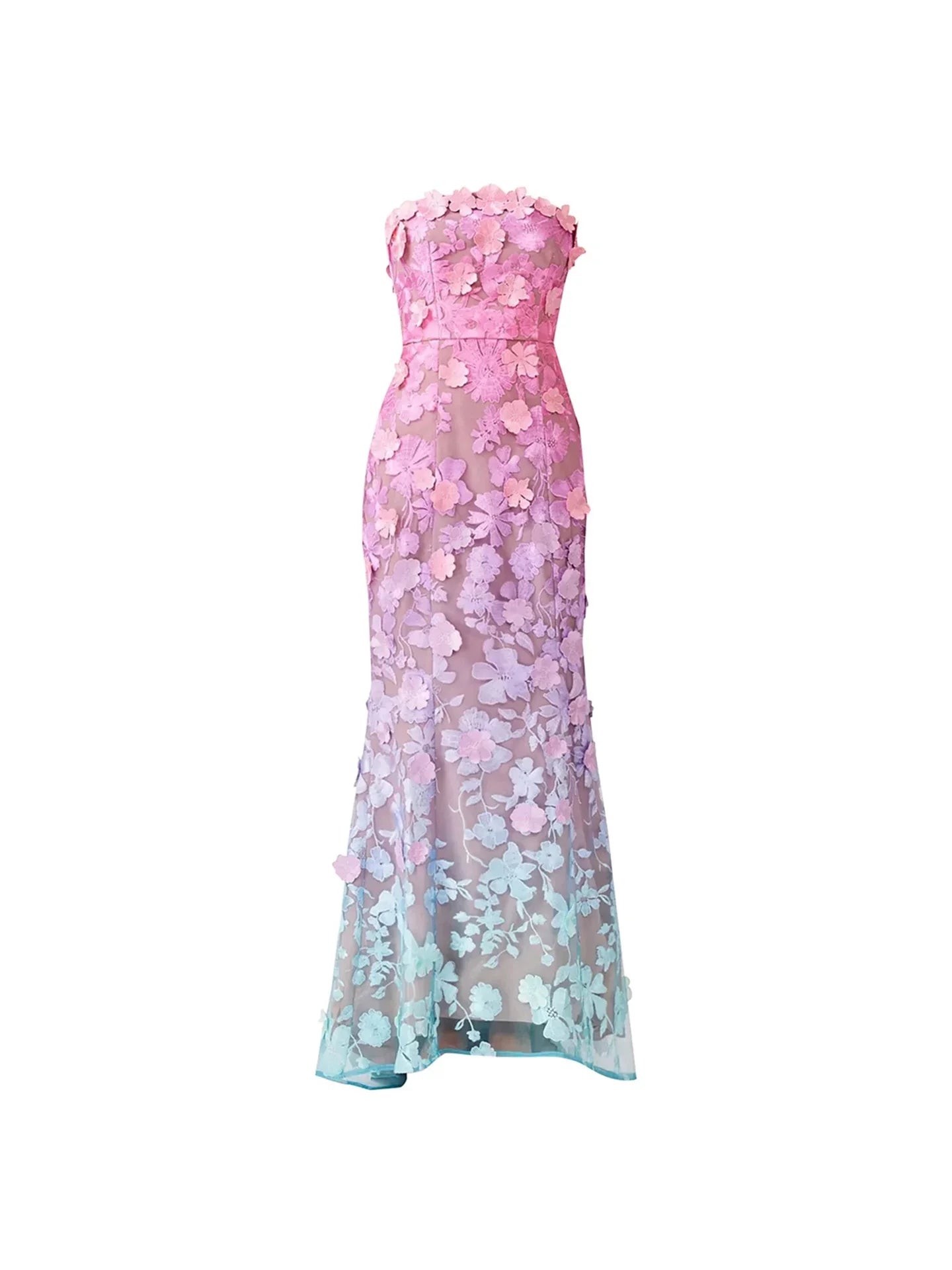 Off-Shoulder Sleeveless Gradient Dress Avalabel