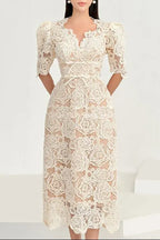 Martha Lace Midi Dress Avalabel