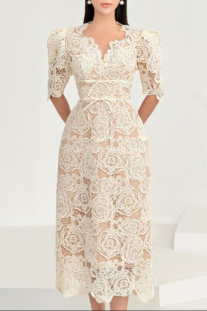 Martha Lace Midi Dress