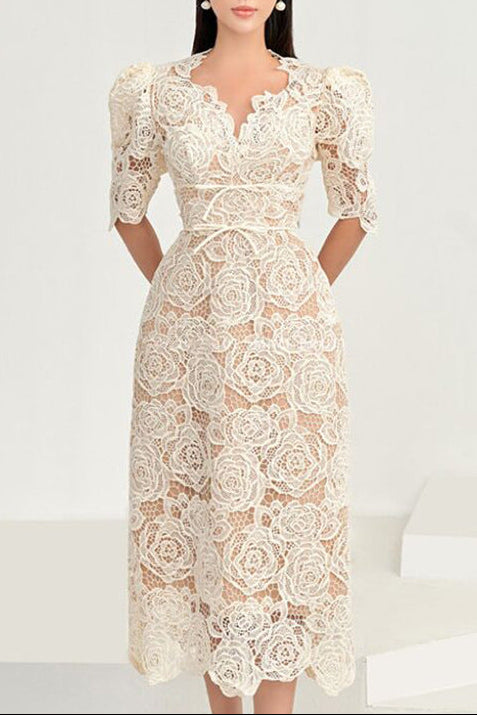 Martha Lace Midi Dress
