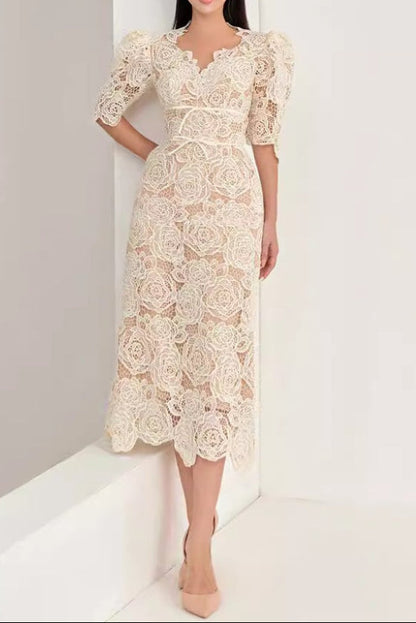 Martha Lace Midi Dress