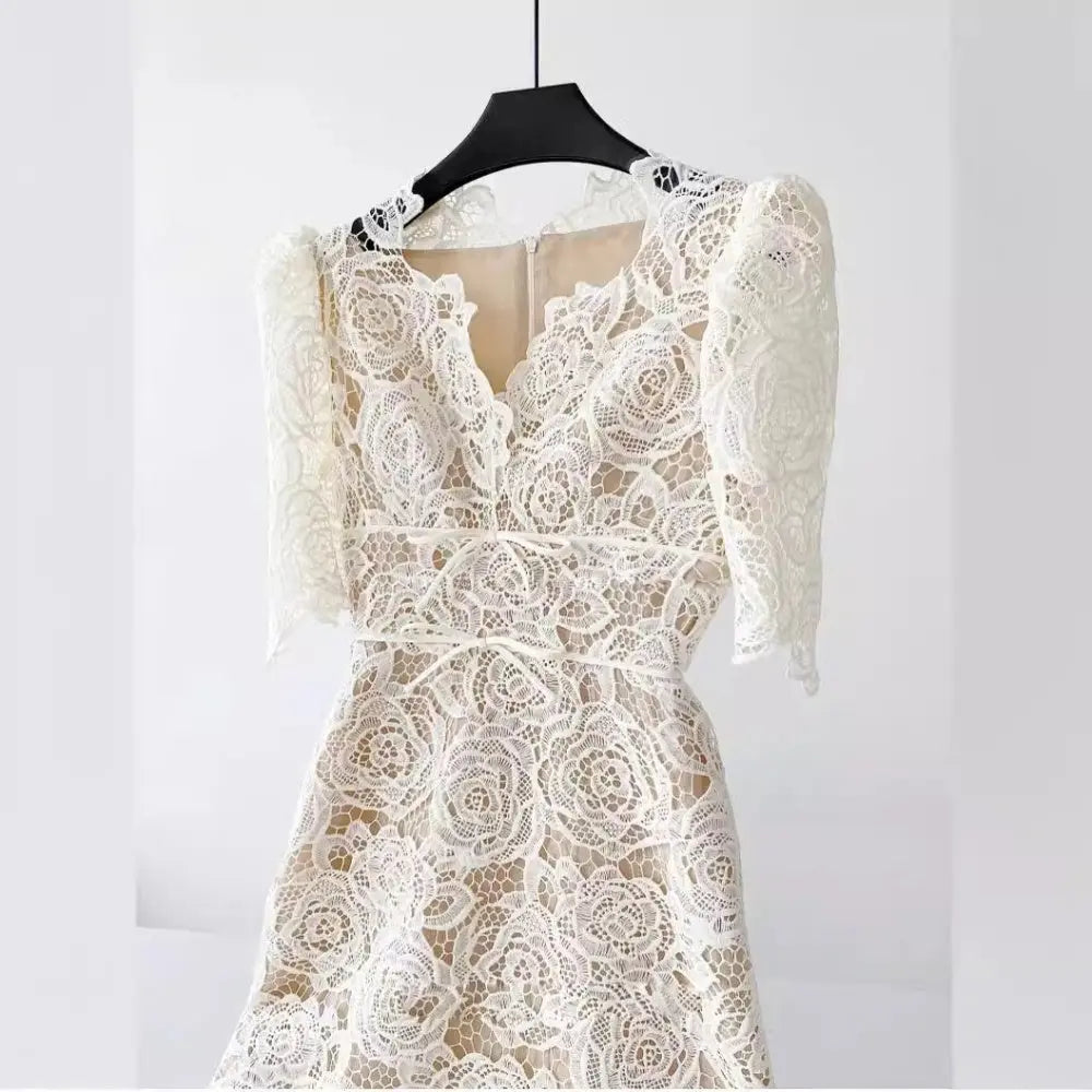 Martha Lace Midi Dress Avalabel